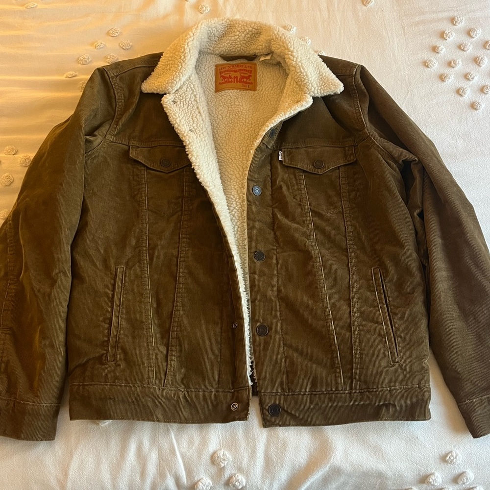Levi's Olive Sherpa-Lined Field Jacket